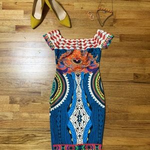 Colorful Unique Bodycon Cocktail Dress